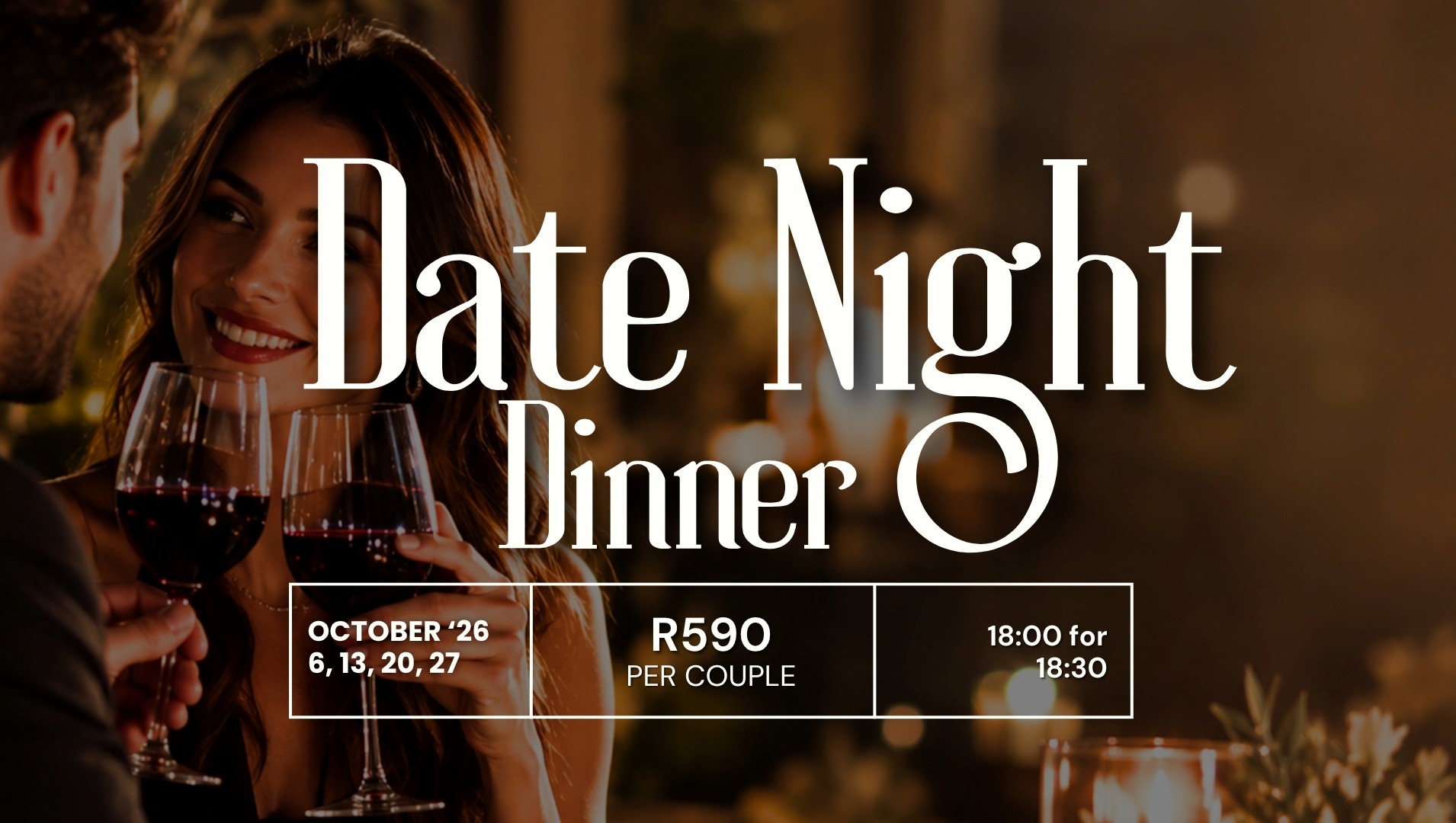 Date night dinner for 2 evening